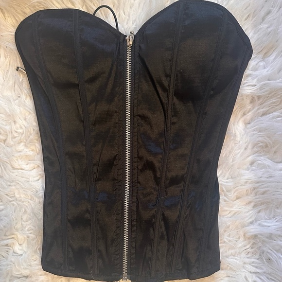 Black Lace Up Corset Sm - Picture 1 of 6